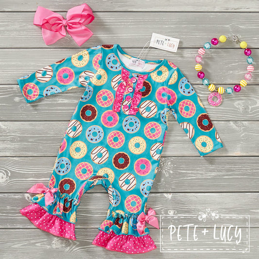 Donuts for All Girls Romper