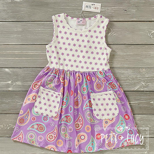 Purple Paisley Dress